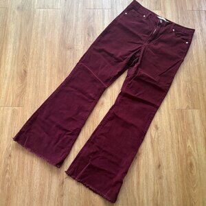Celebrity Pink High Rise Bootcut Corduroy Denim Jeans Maroon Women’s Sz 31
